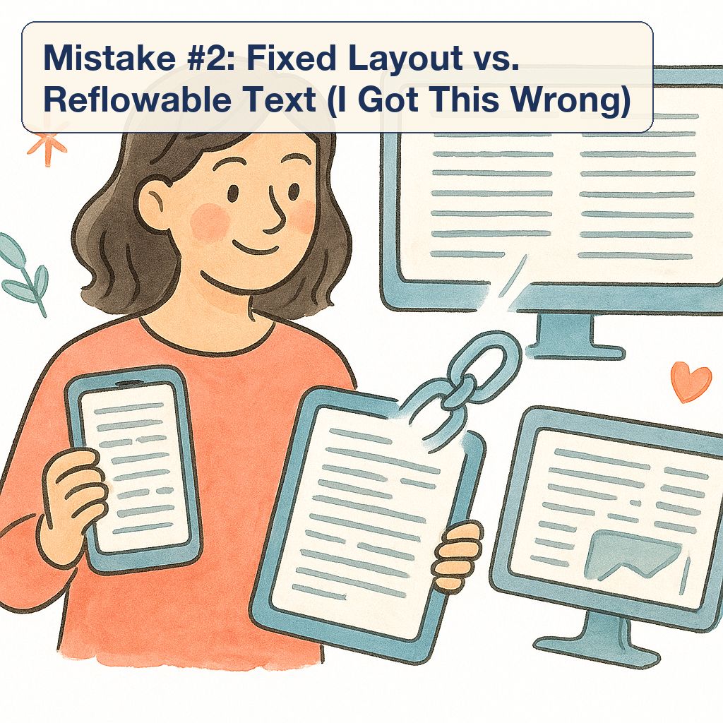 Mistake #2: Fixed Layout vs. Reflowable Text (I Got This Wrong) — I Published My First eBook—3 Format Mistakes I Almost Made